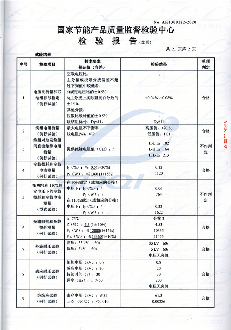 高低压试验报告-S11-1250黄龙黄龙黄龙油浸式变压器-2.jpg